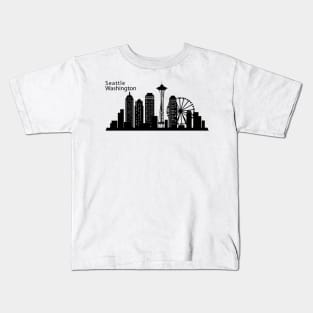 Seattle Washington skyline Kids T-Shirt